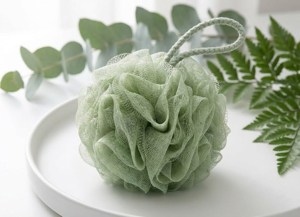 SPHTOEO soft exfoliating body scrubber for rich lather