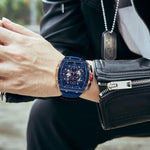 MF Mini Focus chronograph watch close-up of the multi-functional sub-dials