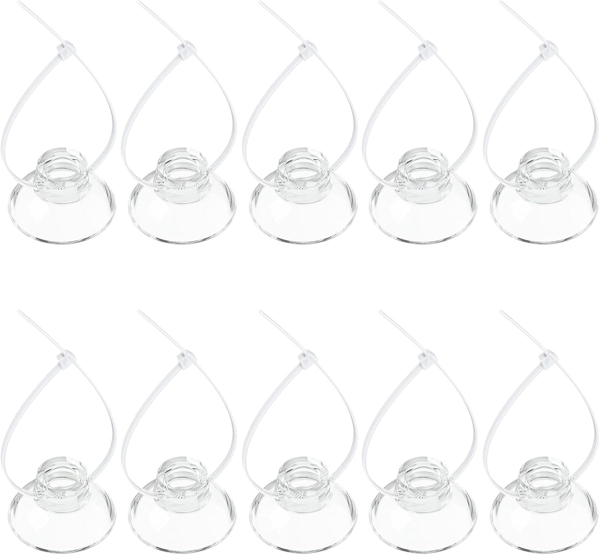 Pawfly aquarium suction cups and adjustable zip ties pack front view for fish tank organization.