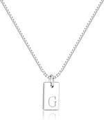 Poxtex Dainty Initial Necklace for Women - 14K Gold Silver Plated Letter Pendant, Trendy Waterproof Non-Tarnish Personalized Name Tag Charm Necklace, Cute Square A-Z Jewelry Birthday Gift for Women - Image 15