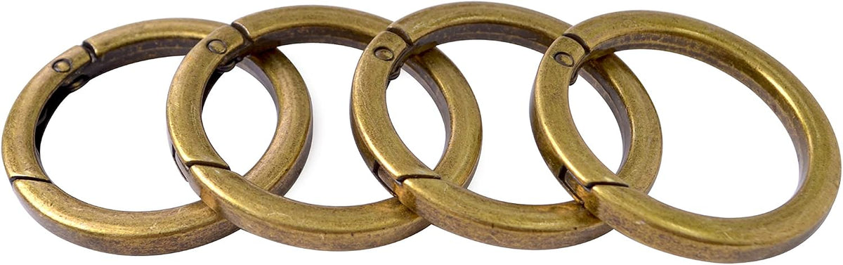Bobeey 4pcs round carabiner set arranged for craft and DIY use
