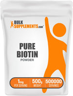 BulkSupplements.com Pure Biotin Powder - as Vitamin B7, Biotin Vitamins for Hair, Skin and Nails - Gluten Free, 1mg per Serving, 25g (0.88 oz) (Pack of 1) - Image 10