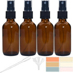 Zkupanx 2oz amber glass spray bottle with black fine mist pump for perfume & 2 oz bottles glass