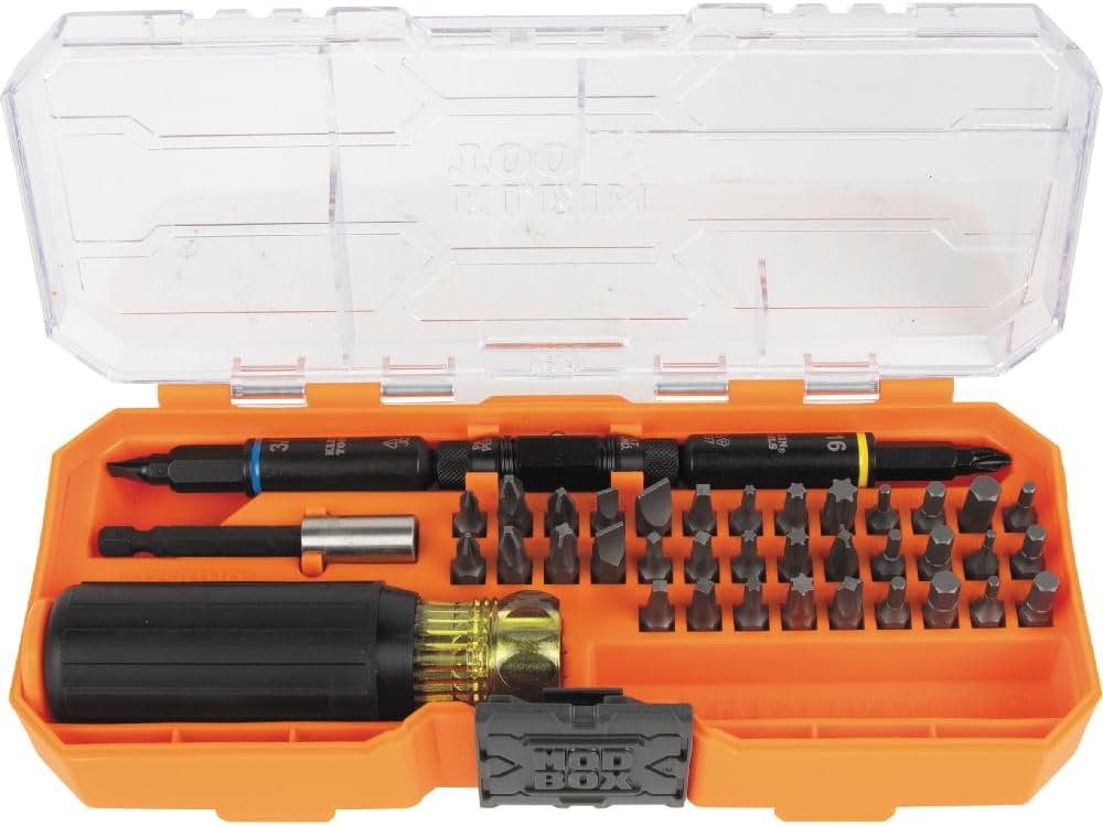 Klein Tools 32502HD KNECT Impact-Rated Screwdriver and Socket Set with MODbox Case, 41-Piece, 26 Bits, 6 Deep Well Sockets, Accessories, and Handle - Image 12