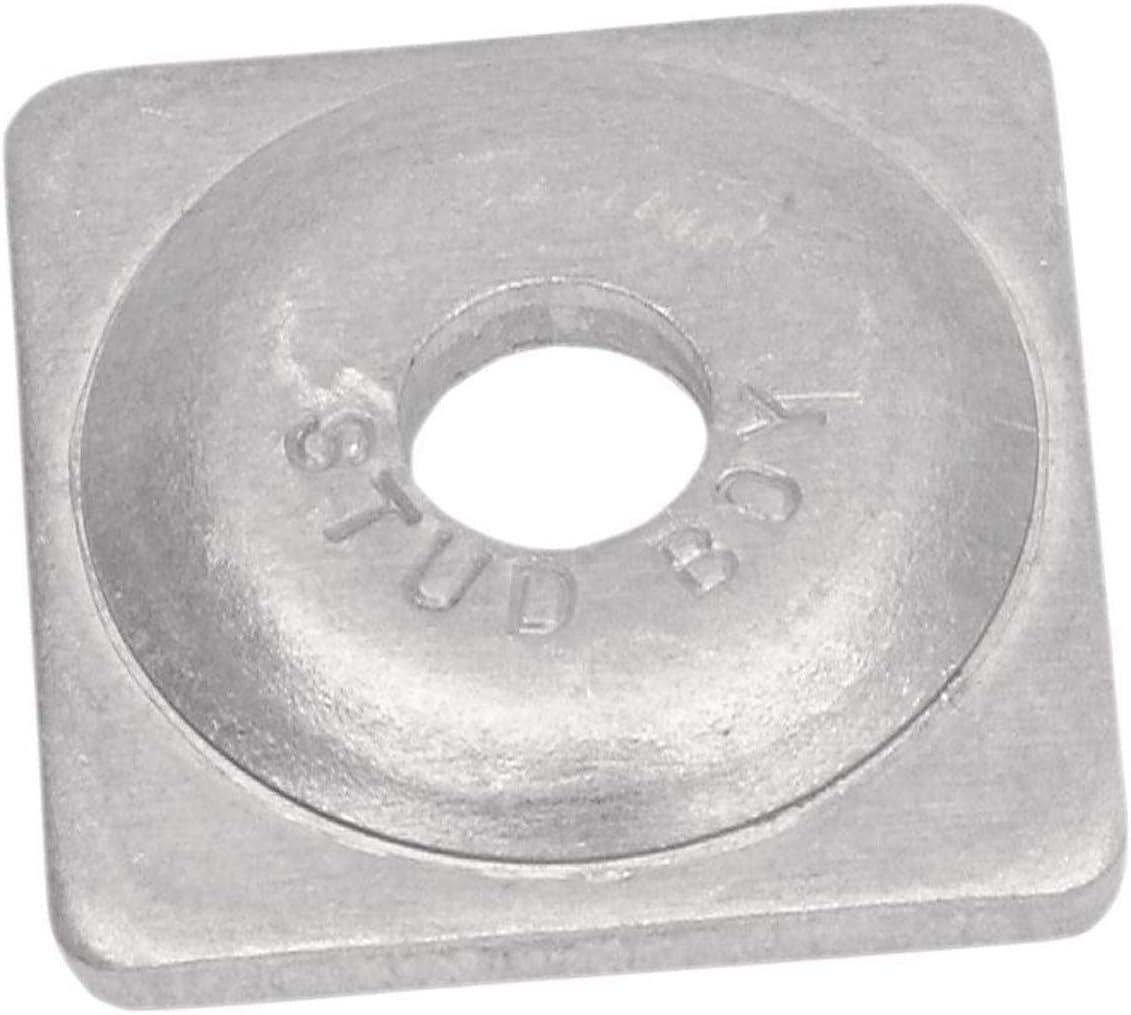 Stud Boy Square Backer Plates Aluminum 24 Pack front view of premium snowmobile track hardware