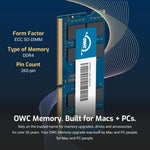 OWC RAM module gold pins detail view