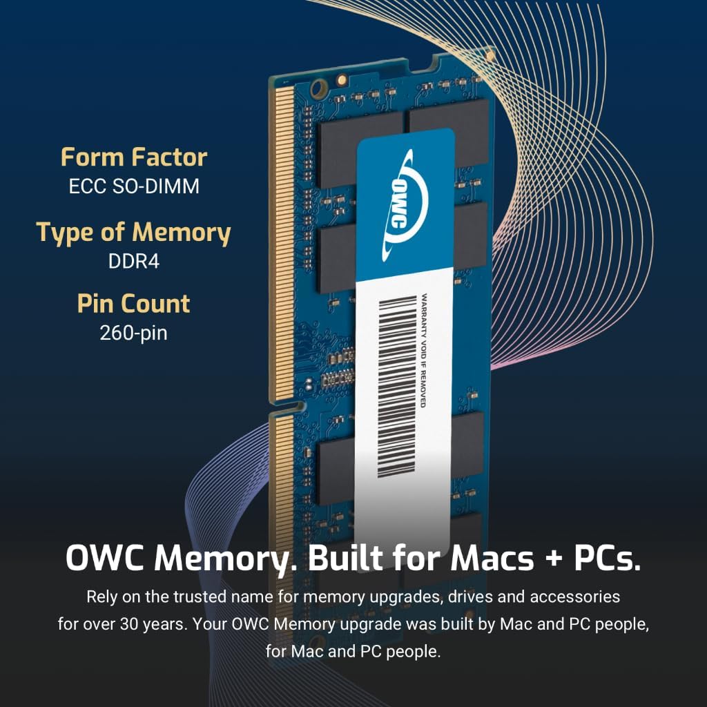 OWC RAM module gold pins detail view