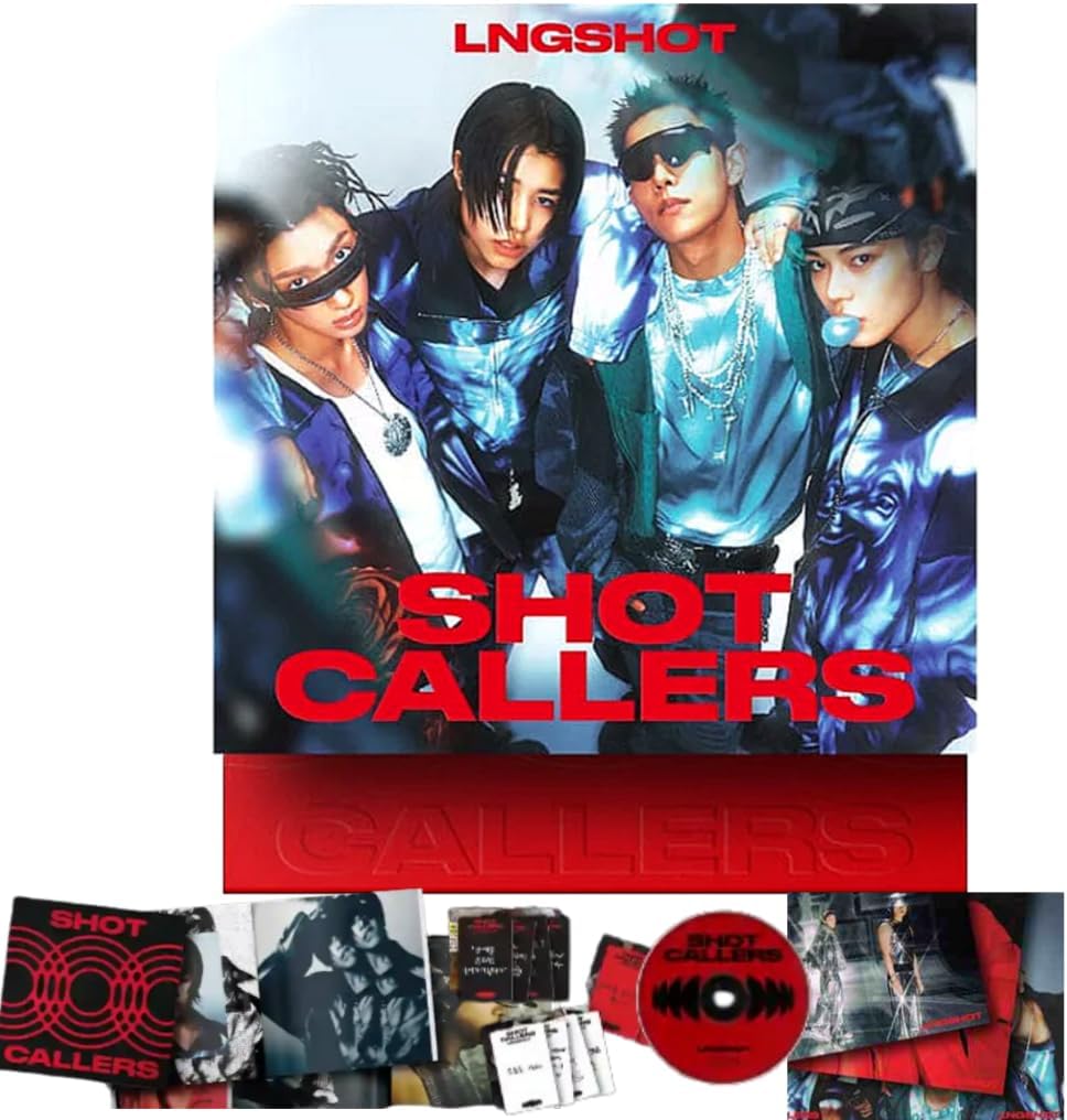 LNGSHOT SHOT CALLERS 1st EP Album Standard Version front view showcasing the official Korean edition box sleeve packaging