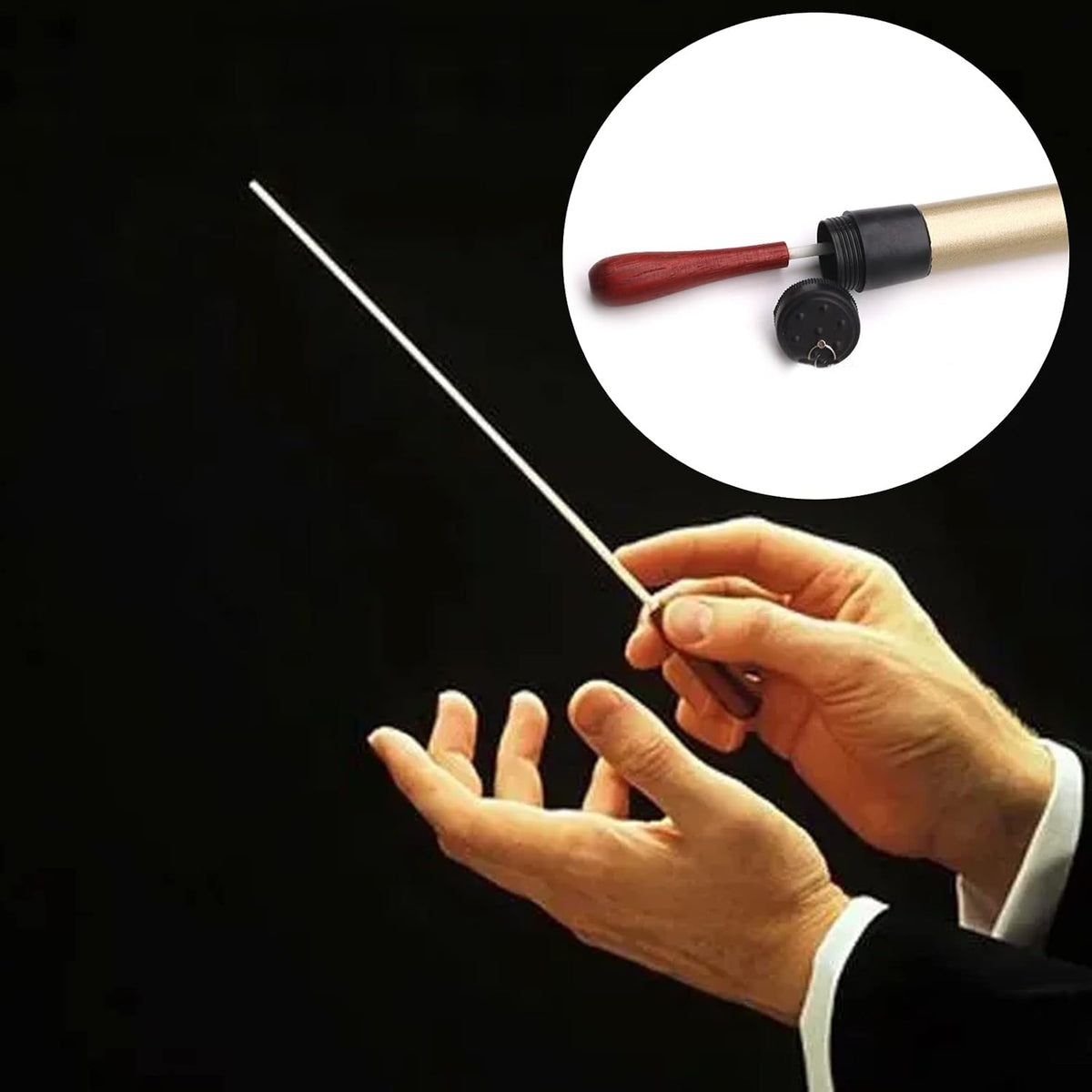 Ergonomic pear shaped handle of Cheerock baton