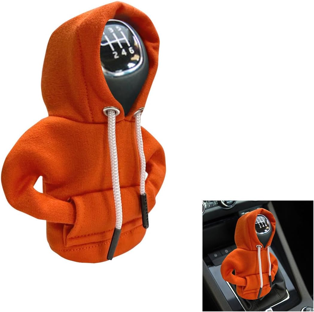 JOYCOURT car gear shift hoodie front view orange