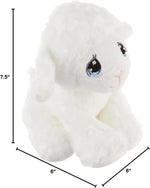 Small white lamb stuffed animal with heart shaped tag