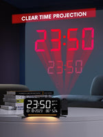Mesqool projection alarm clock temperature and humidity screen
