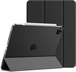 JETech iPad Pro 11 inch case front view in black showing tri-fold cover