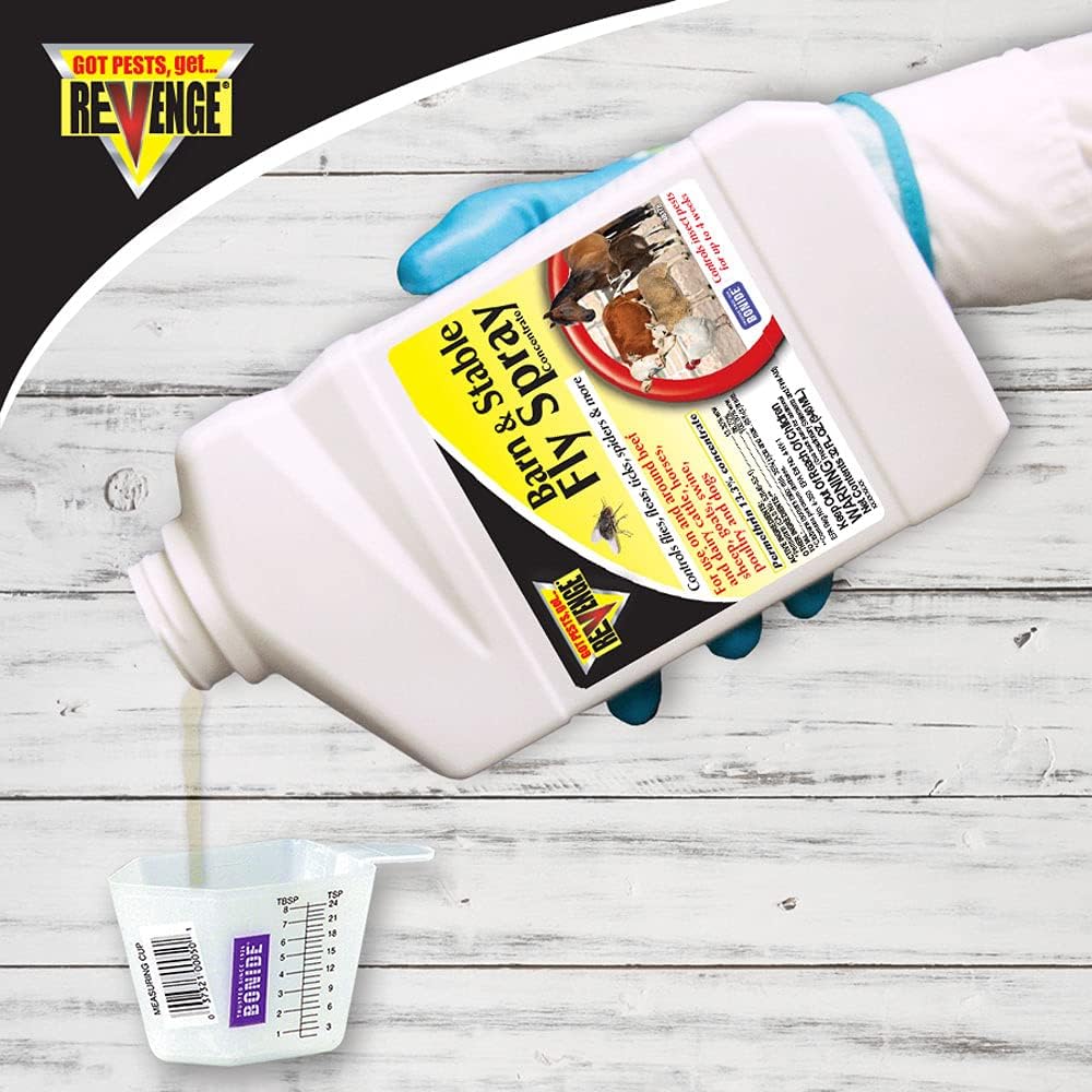 Thirty two ounce Bonide Revenge fly spray for livestock pest control