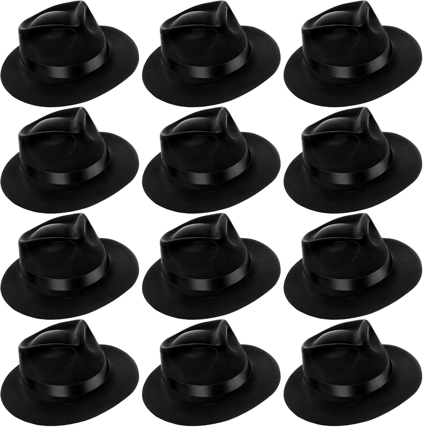 Sureio 12 Pieces Gangster Hat front view