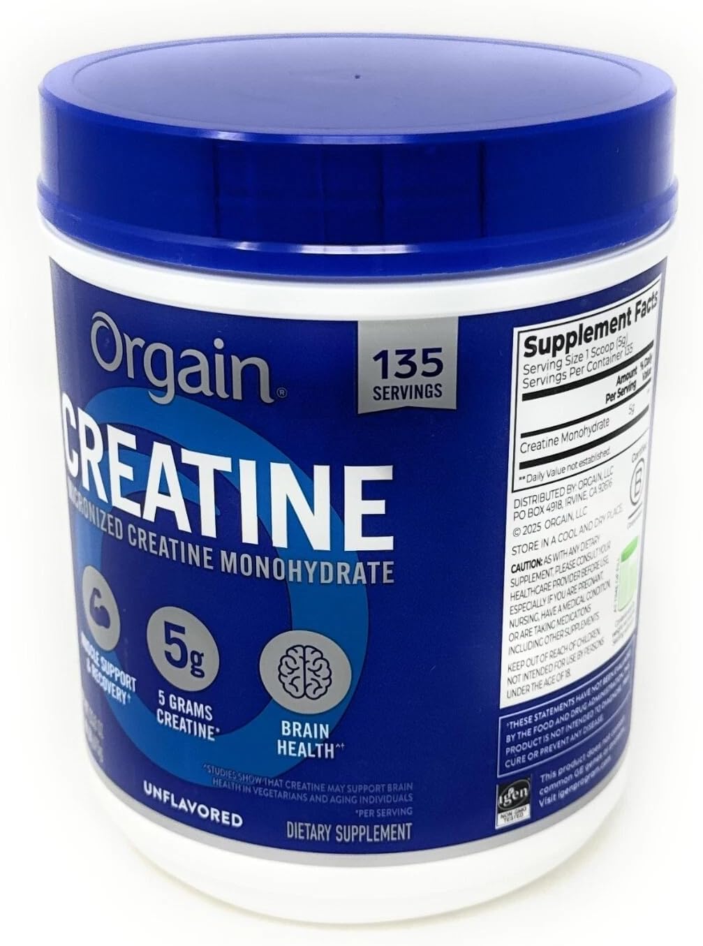 Orgain creatine nutrition facts and ingredient list