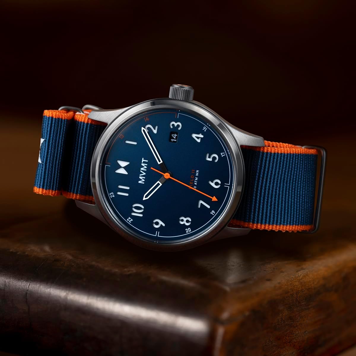 MVMT Field II stainless steel case back view