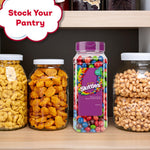 Skittles USA imported chewy fruity candy family size pantry jar