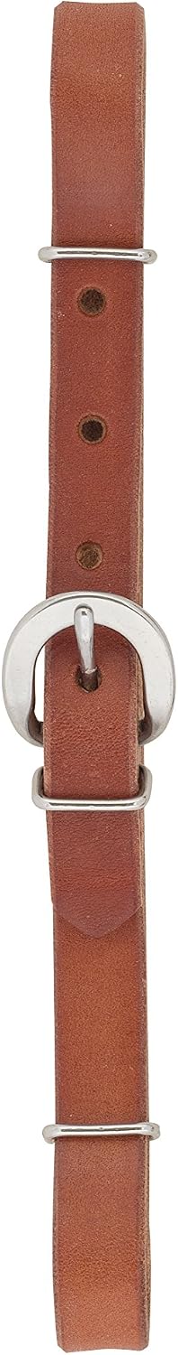 Weaver Equine straight leather curb strap Canyon Rose front view equine tack