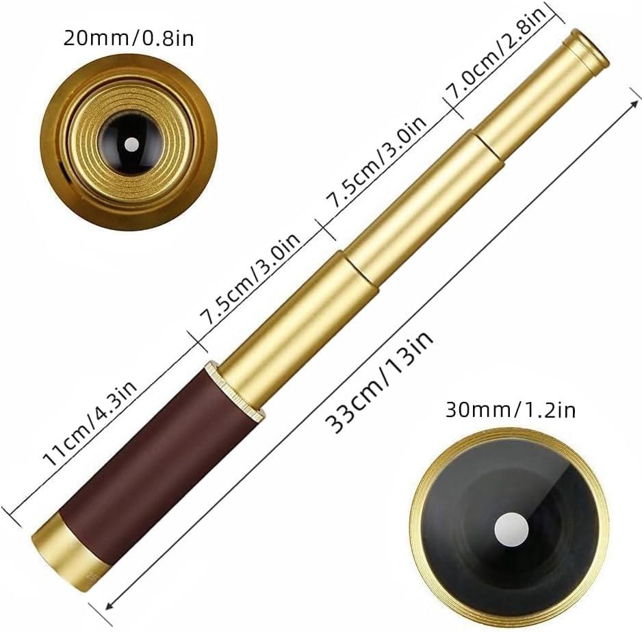 Laupha telescope leather-wrapped handle view