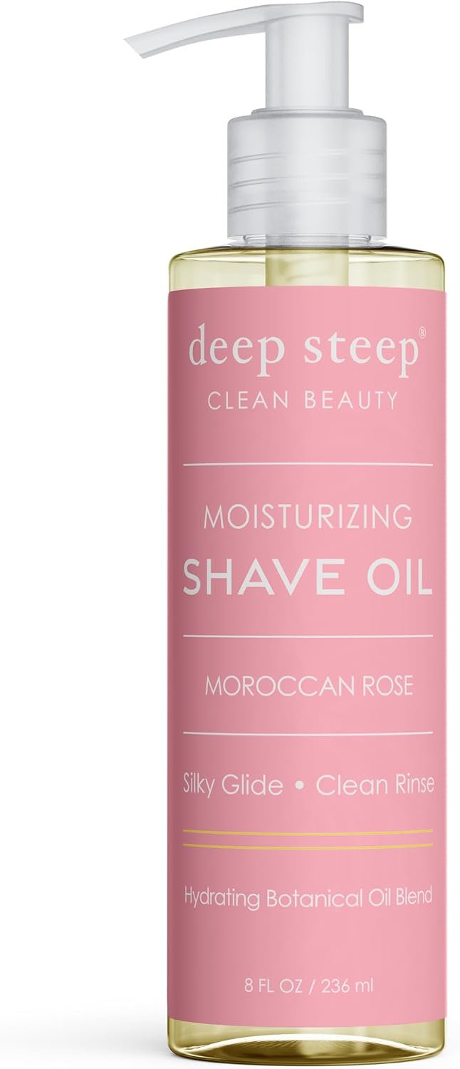 Tree Hut Moroccan Rose Moisturizing Shave Oil pump dispenser close up