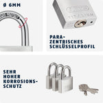 ABUS hardened steel shackle with Nano Protect coating