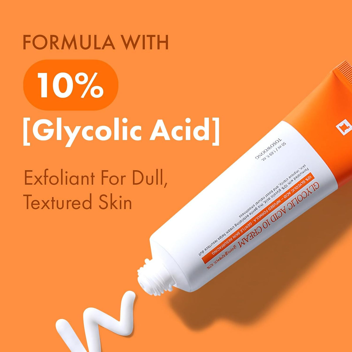 TOSOWOONG AHA exfoliator cream packaging showing 50 ml size details