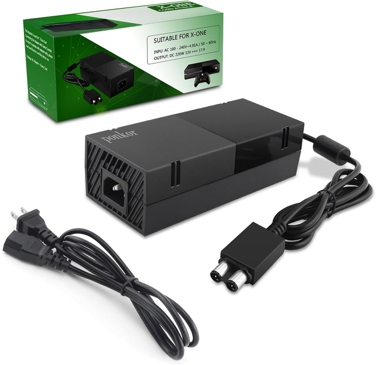 Ponkor Xbox One power supply adapter front view
