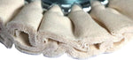 Close up of 16 ply cotton pleats on Neflum airway wheel