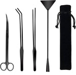Fistoy stainless steel aquarium cleaning and plant care kit overview with all four accessories.