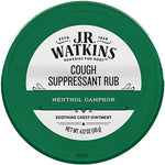 J.R. Watkins Menthol Camphor Ointment front view green tin for chest congestion relief