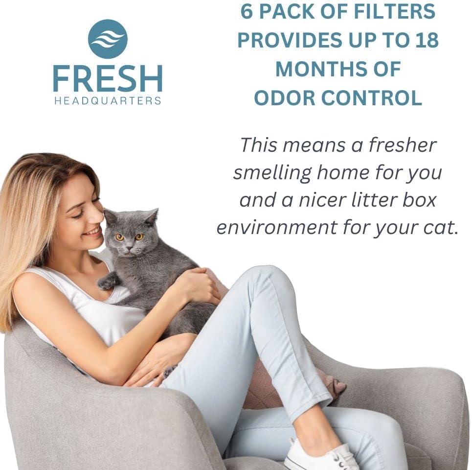 Fresh Headquarters non toxic pet safe litter box filter pack showing premium eco friendly materials