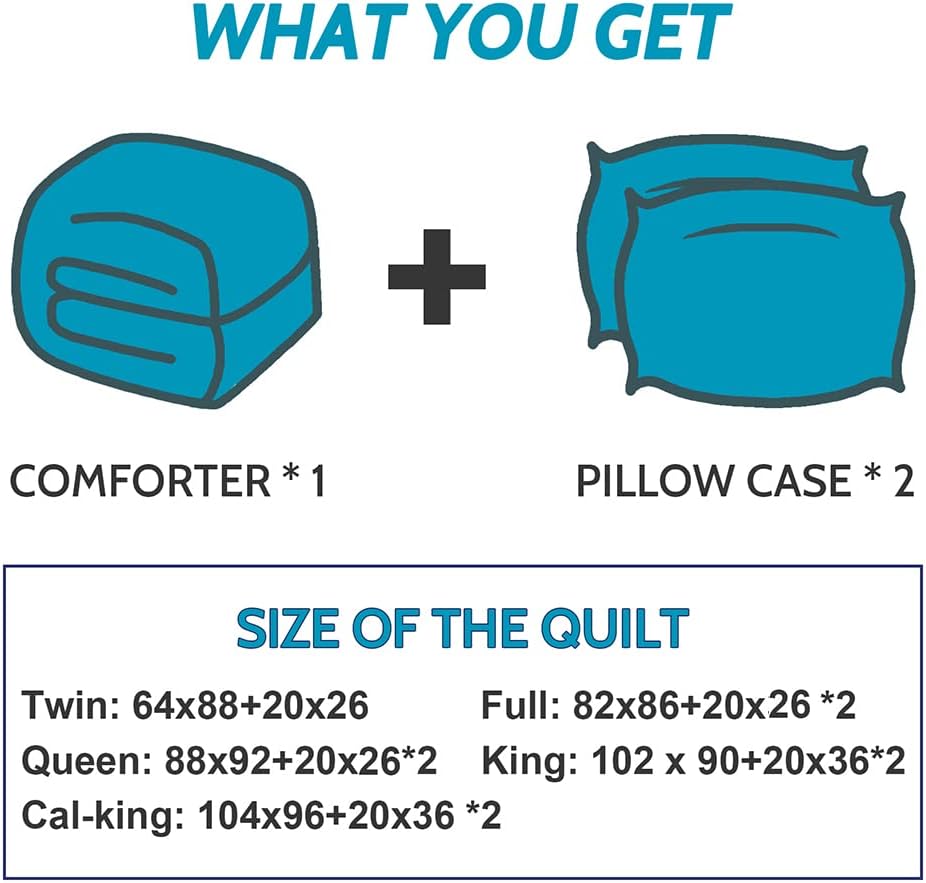 Decroom Lightweight Comforter set packaged layout