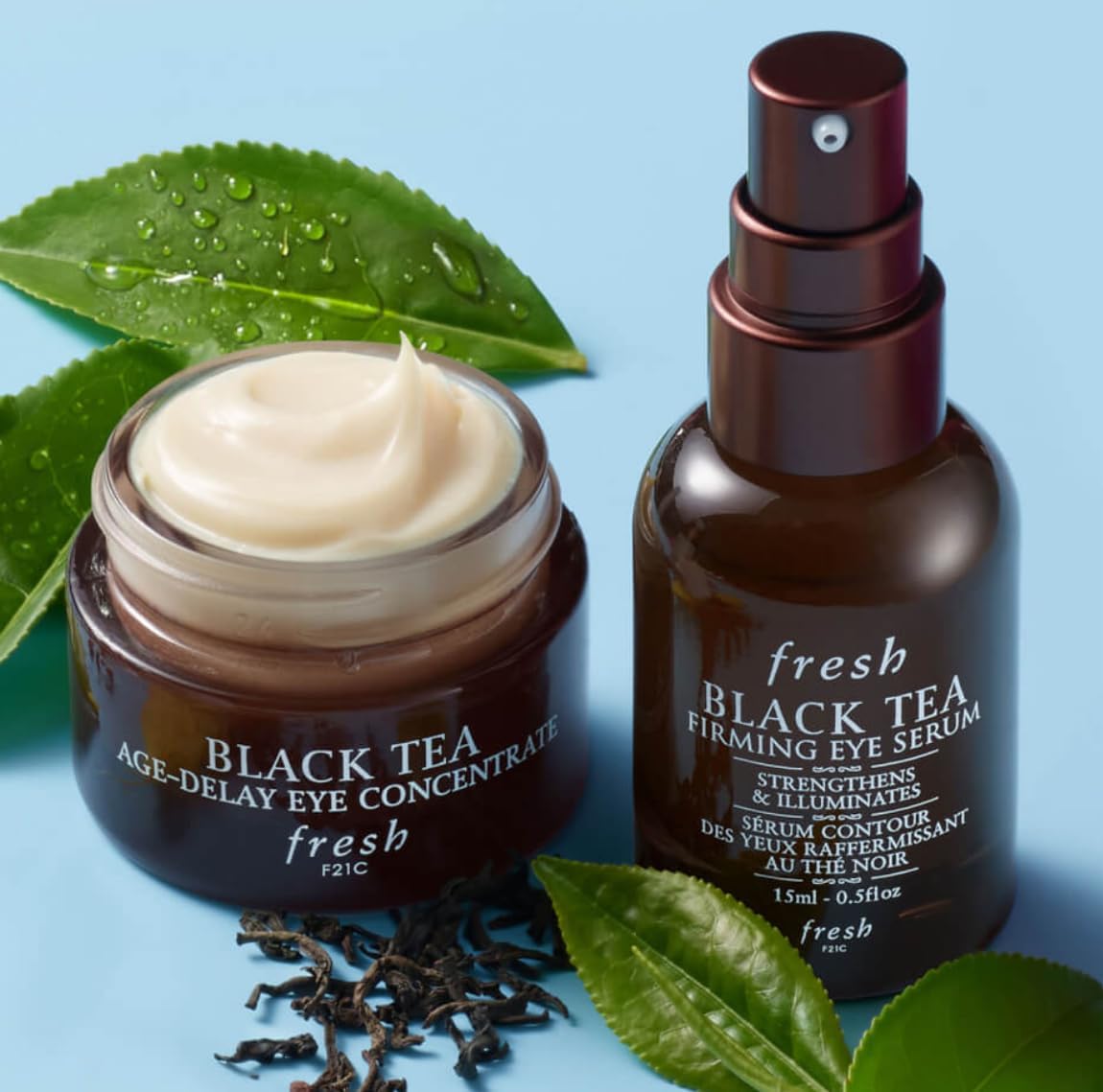 Close up of Fresh Black Tea Firming Tea Elixir Serum dropper applicator
