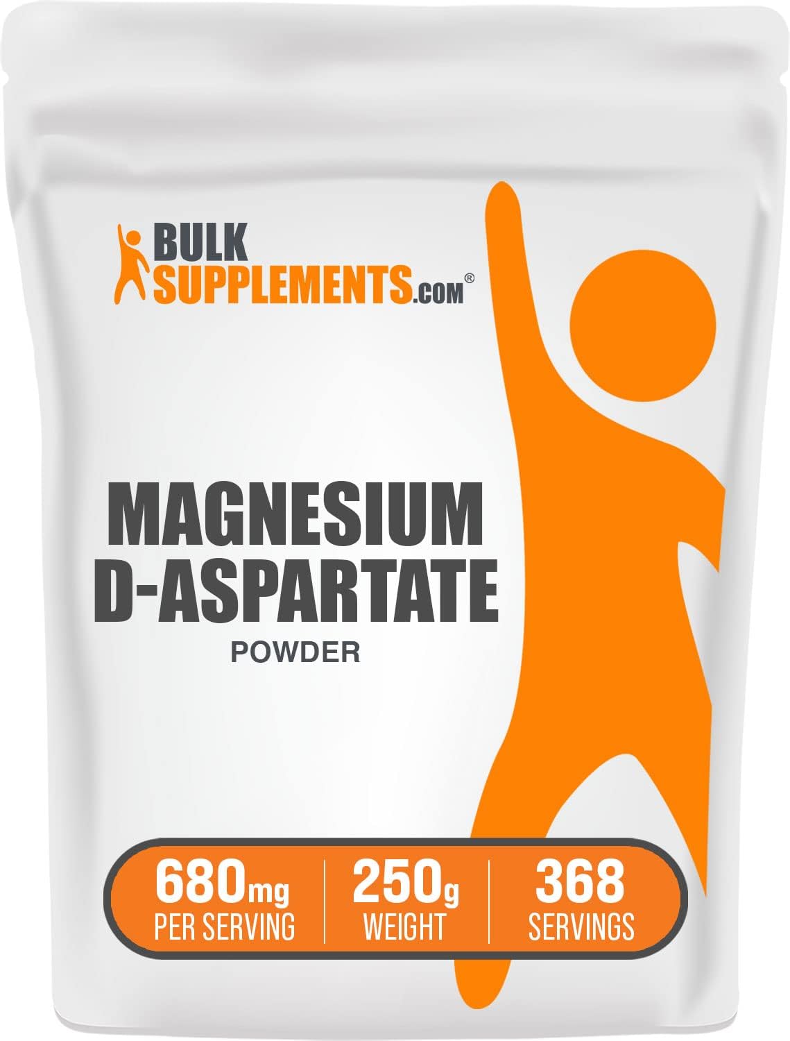 BulkSupplements.com Magnesium D-Aspartate Powder - Magnesium Supplement, High Absorption Magnesium, Magnesium Asparte Powder - Gluten Free, 680mg (49mg of Magnesium) per Serving, 1kg (2.2 lbs) - Image 9