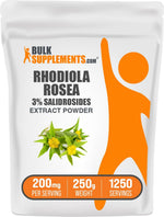 BulkSupplements Rhodiola Rosea powder supplement facts panel