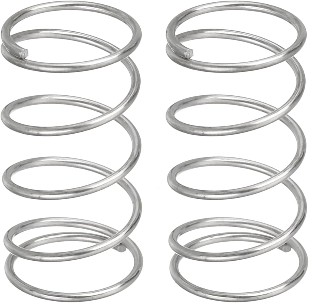 uxcell 2Pcs Compression Springs, 1mm Wire Diameter x 8mm OD x 50mm Length 304 Stainless Steel Extension Spring Ballpoint Pen Pressure Springs for Shop Home Repairs, Silver - Image 15