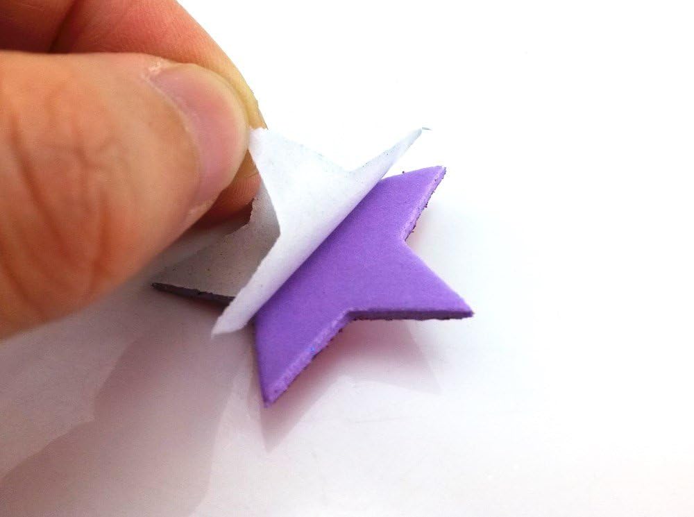 Honbay star shape foam stickers close up texture display