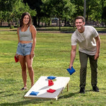 Joyin cornhole bean bags organized in storage bag
