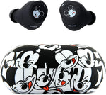 IJoy Disney Mickey Mouse Bluetooth Earbuds front view with charging case