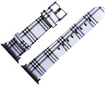 MeShow replacement wrist band laid flat displaying plaid pattern