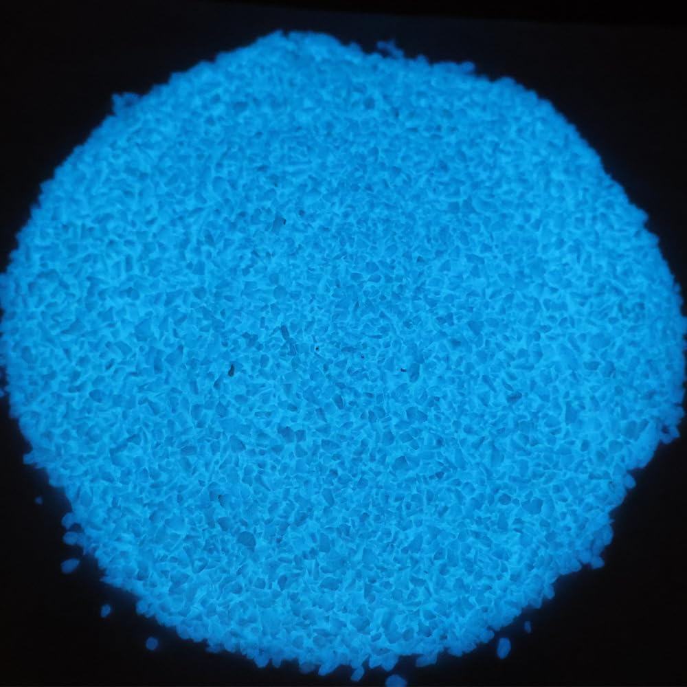 Emineyo Glow in the Dark Gravel Stones sky blue front view