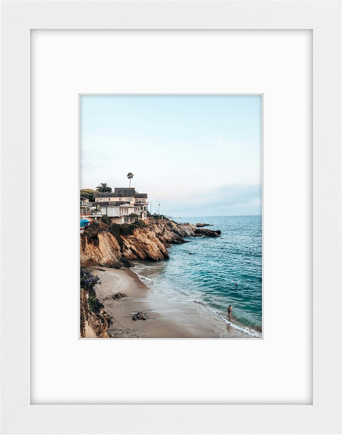 Frametory 9x12 white picture frame front view