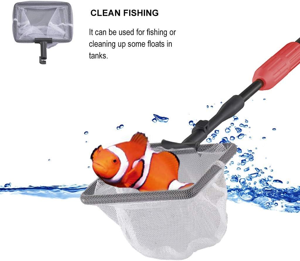 UPETTOOLS fish tank cleaning set with interchangeable algae scraper blade.