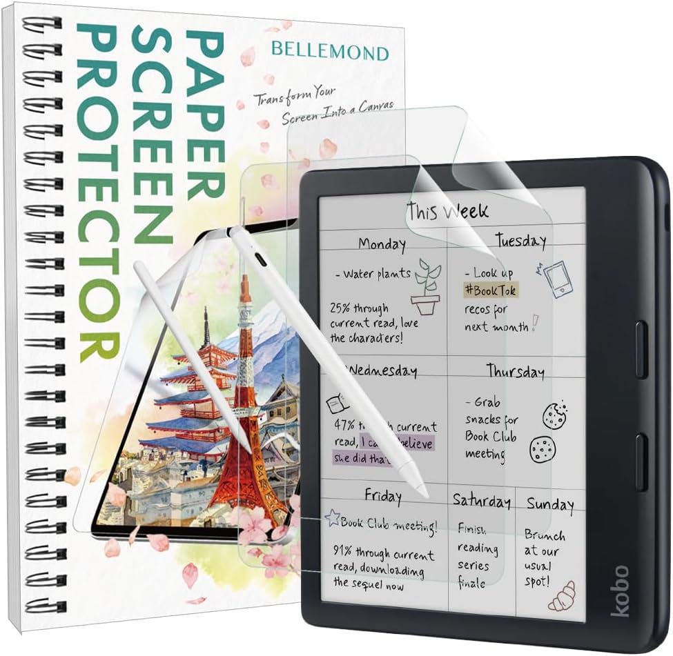 Bellemond Kent Paper screen protector for Kobo Libra front view