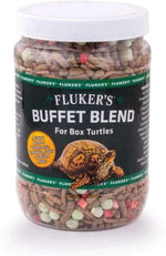 Authentic Flukers buffet blend pet food container label details