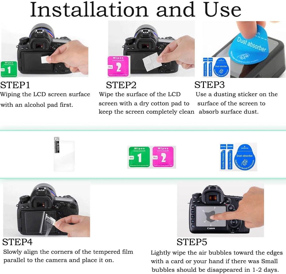Completed full coverage protection on Nikon camera monitor