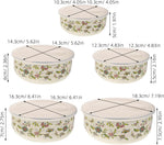 Hemoton 5-piece nesting bowl set stacked together