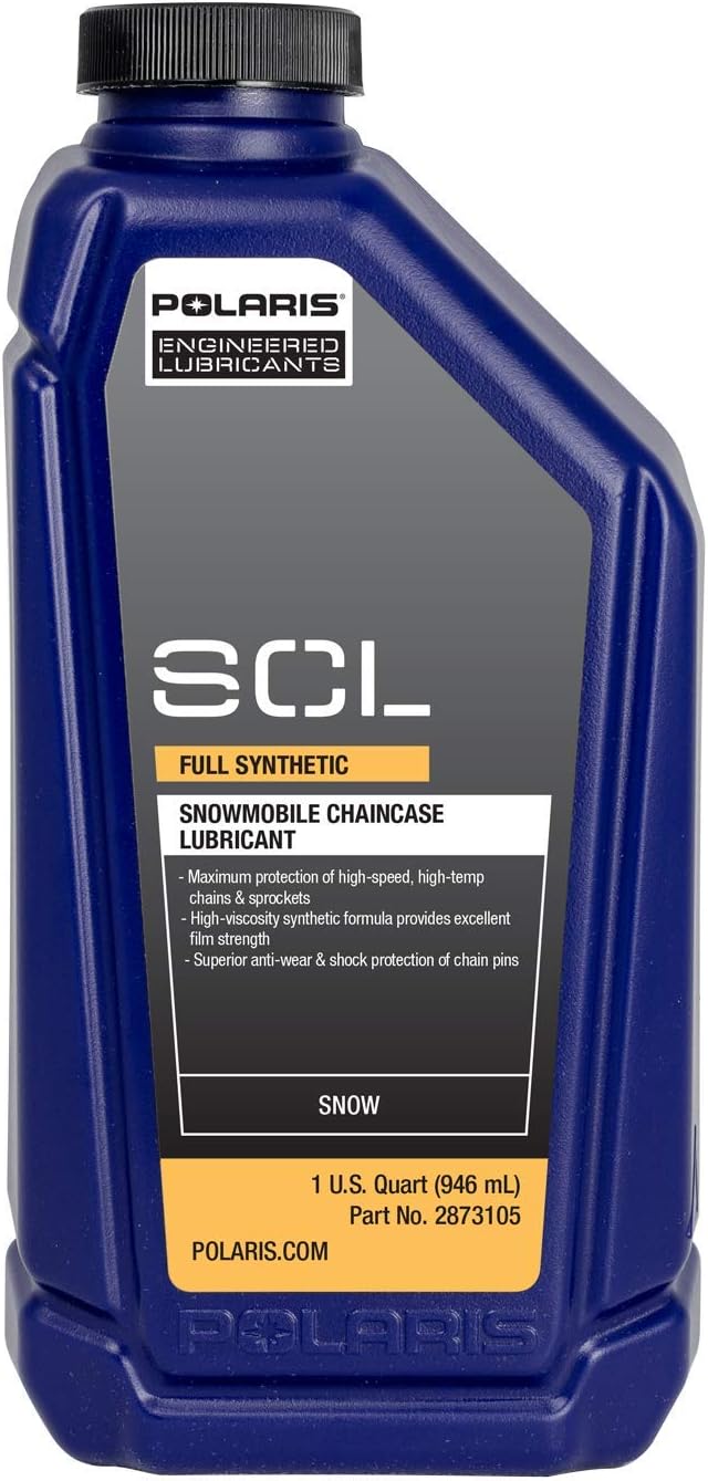 Polaris SCL Synthetic Snowmobile Chaincase Lubricant front view bottle
