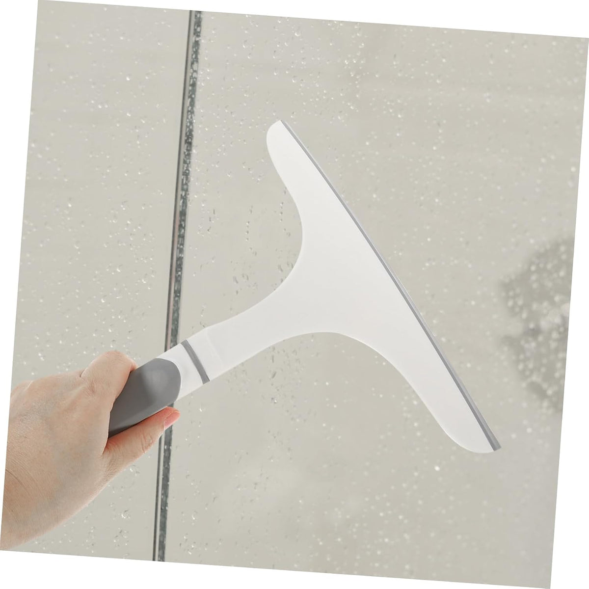 CHILDWEET glass cleaning tool showing flexible rubber blade